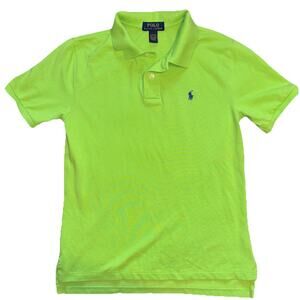 Polo Ralph Lauren Shirt Youth Large 14-16 Green Short Sleeve Polo Comfort